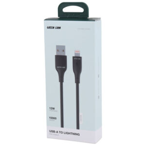 کابل شارژ لایتنینگ 12 وات گرین لاین مدل GNPVCUSALGBK