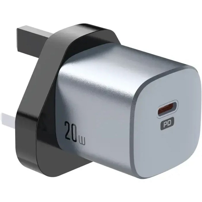 Green Lion Premium Series UK Plug PD 20W - Gray