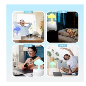 چراغ خواب اسپیکر و بخور سرد طرح ابر باران مدل CH08