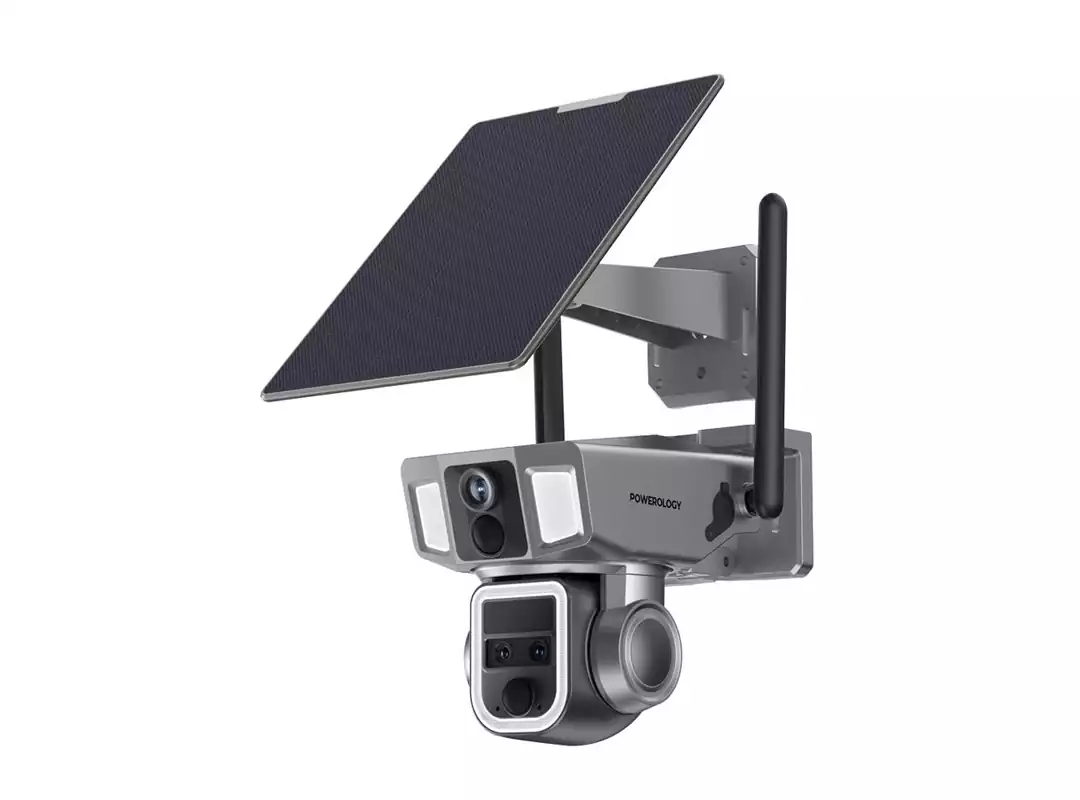 دوربین 360 خورشیدی هکراه با دو لنزه پاورولوژی سیم کارت خور