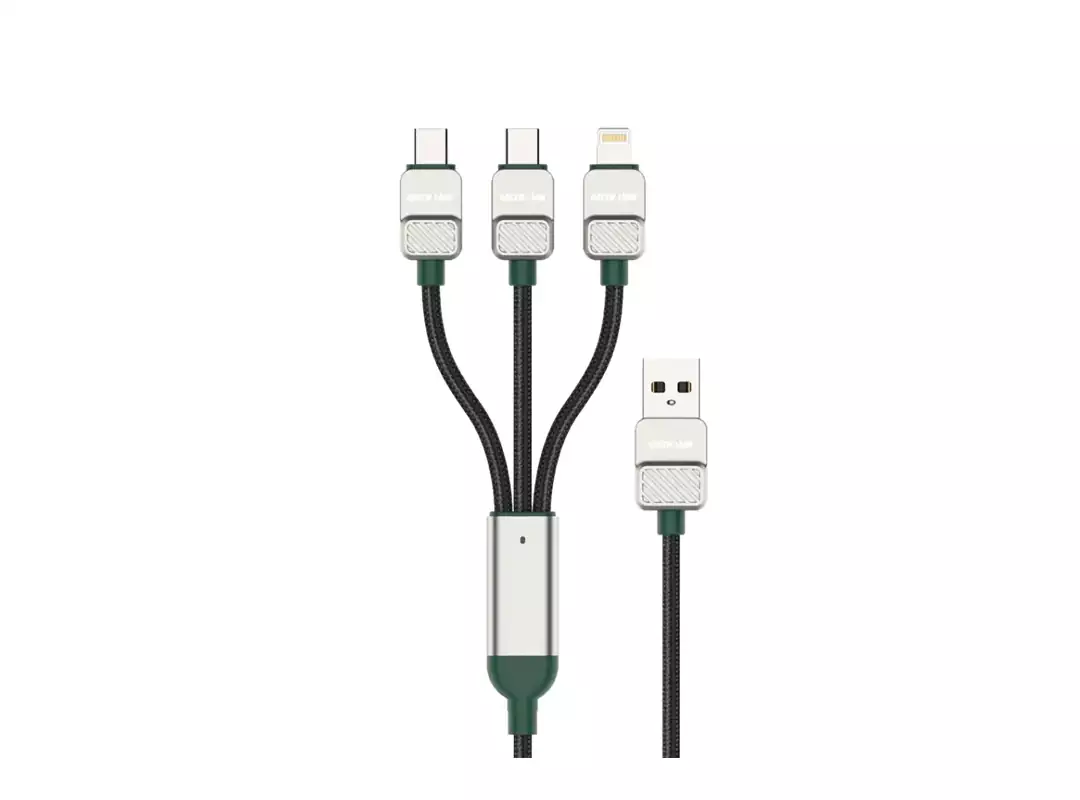 کابل شارژ گرین لاین 3 کاره USB