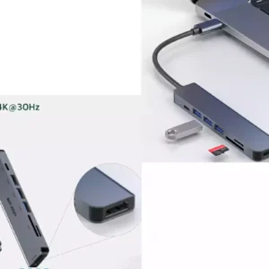 هاب 7 پورت USB-C گرین لاین مدل GN7N1CHUBGY