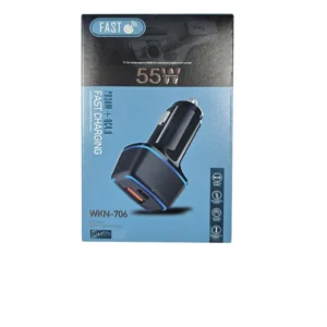 شارژر فندکی فست شارژر WKN-706 55W