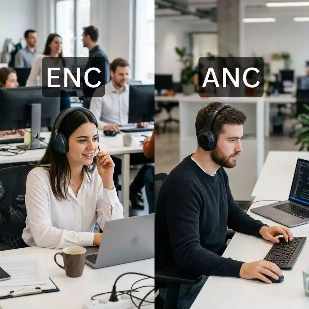 مقایسه فناوری ANC و ENC در هدفون‌های بی‌سیم